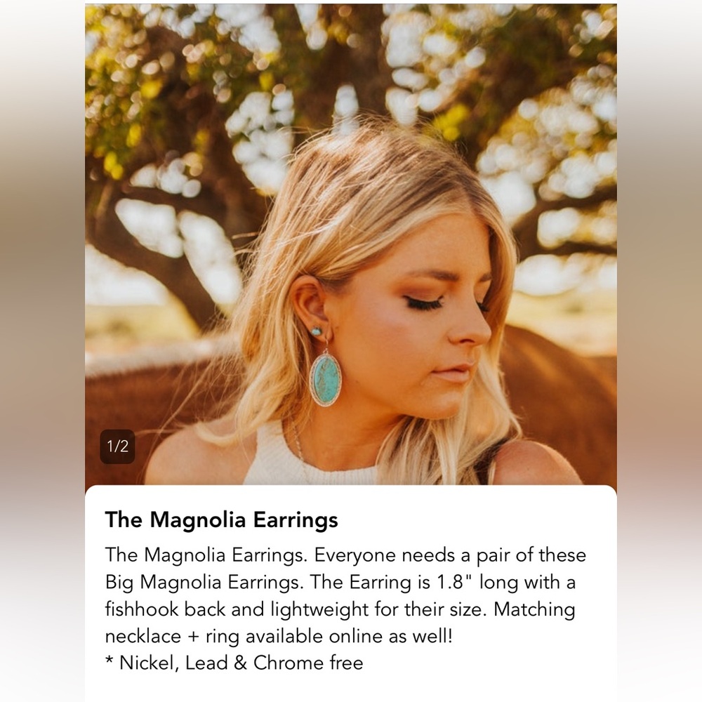 Turquoise Earrings - Picture 4 of 4